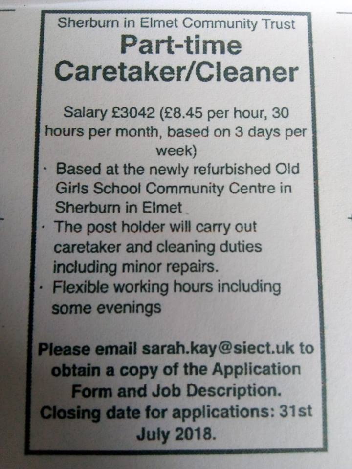 Part-time Caretaker / Cleaner