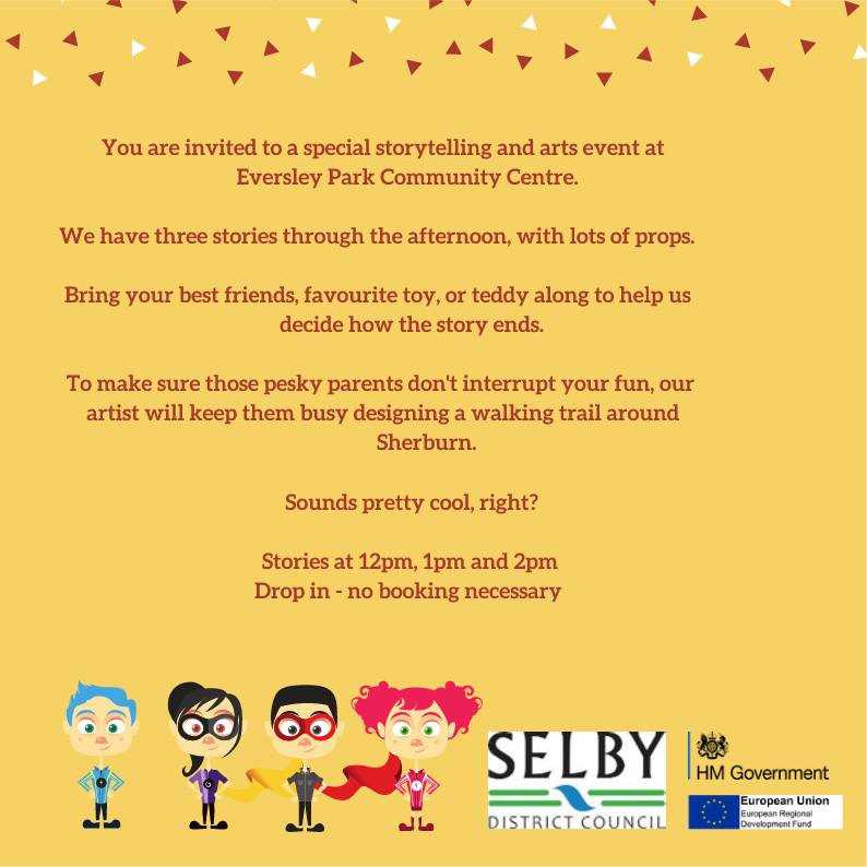 Social Vision to deliver storytelling event and family friendly art workshop in Sherburn.