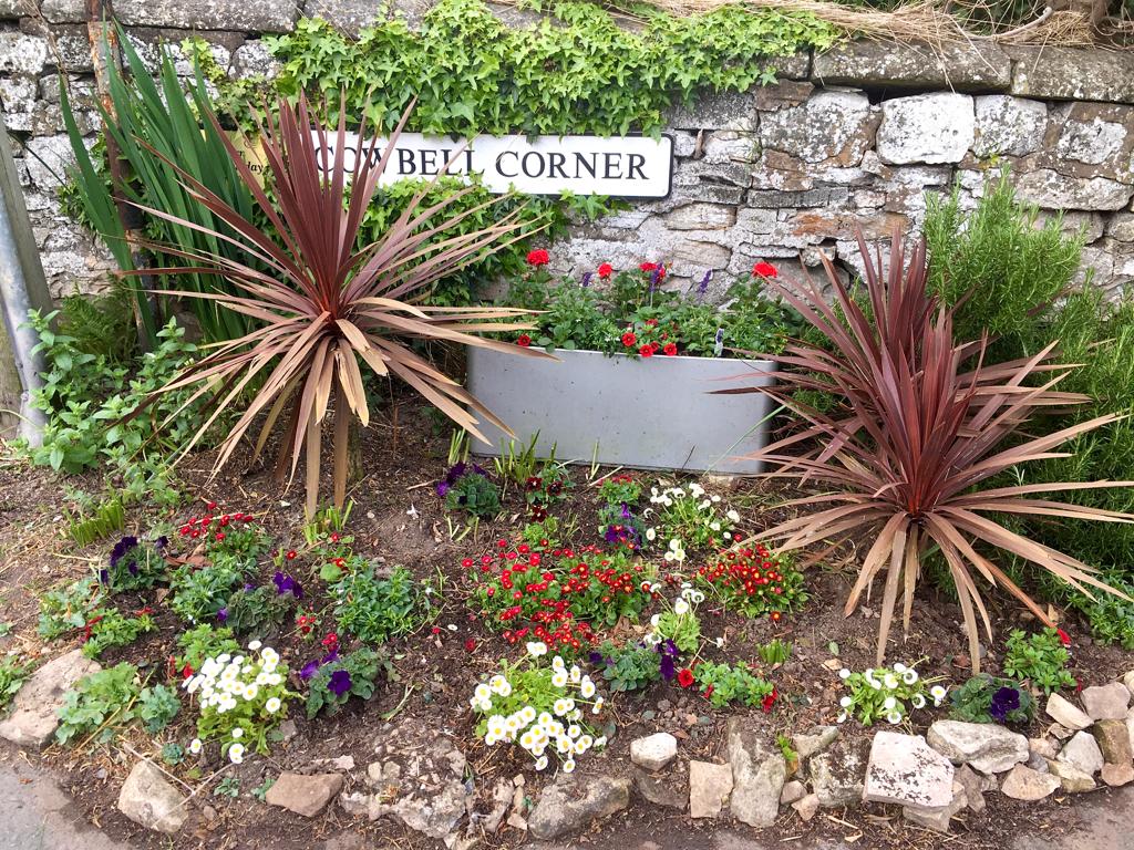 Sherburn Community Association celebrate Queen's Platinum Jubilee with themed plants around the village