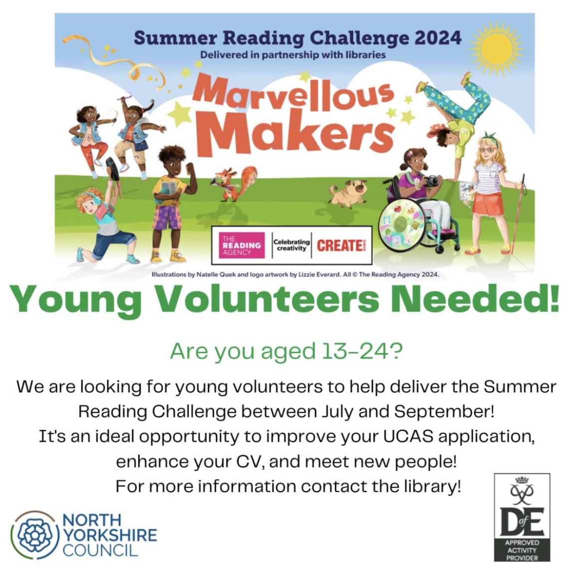 Young Volunteers Needed ! This Summer between July & September