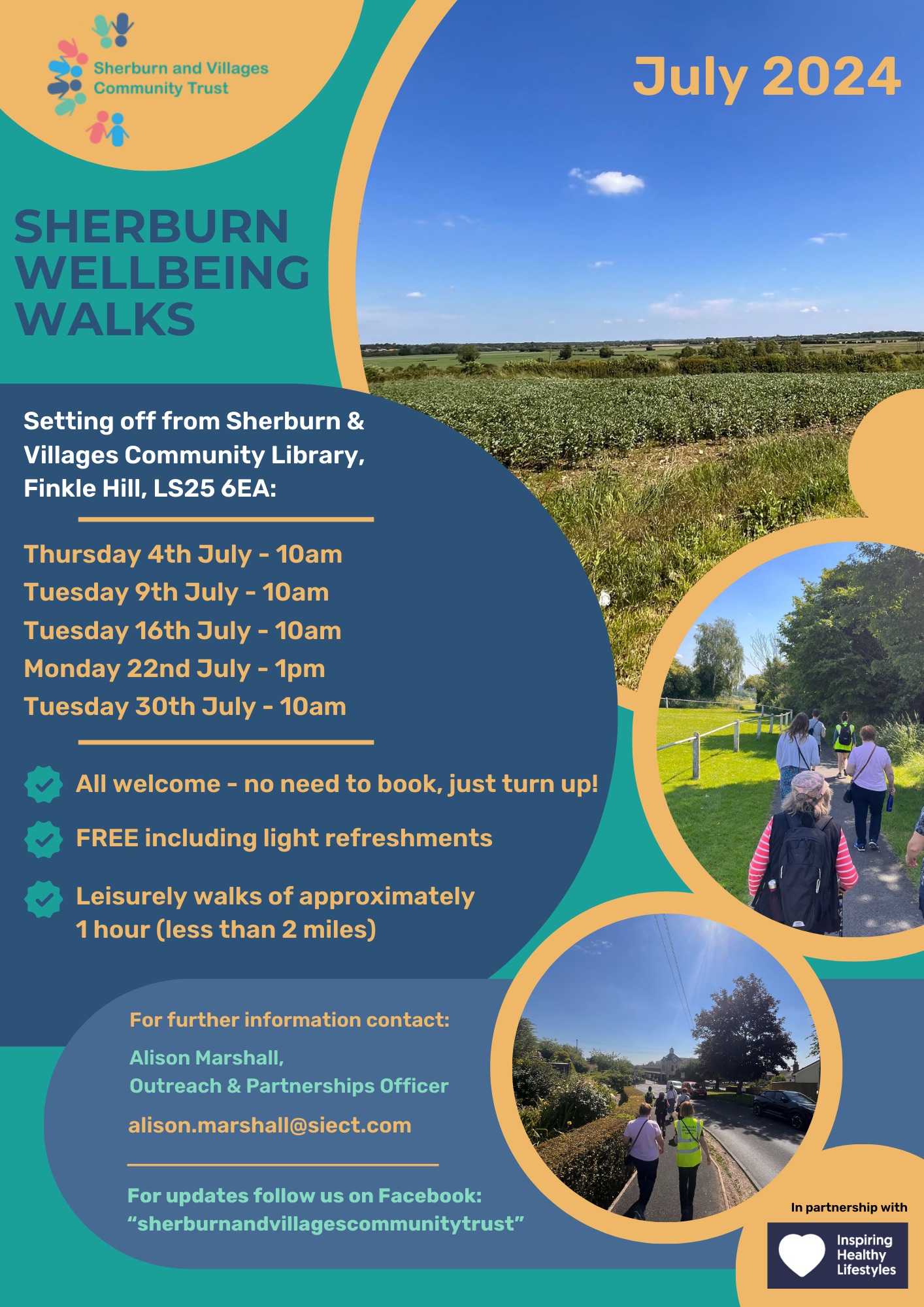 Sherburn Wellbeing Walks - July 2024