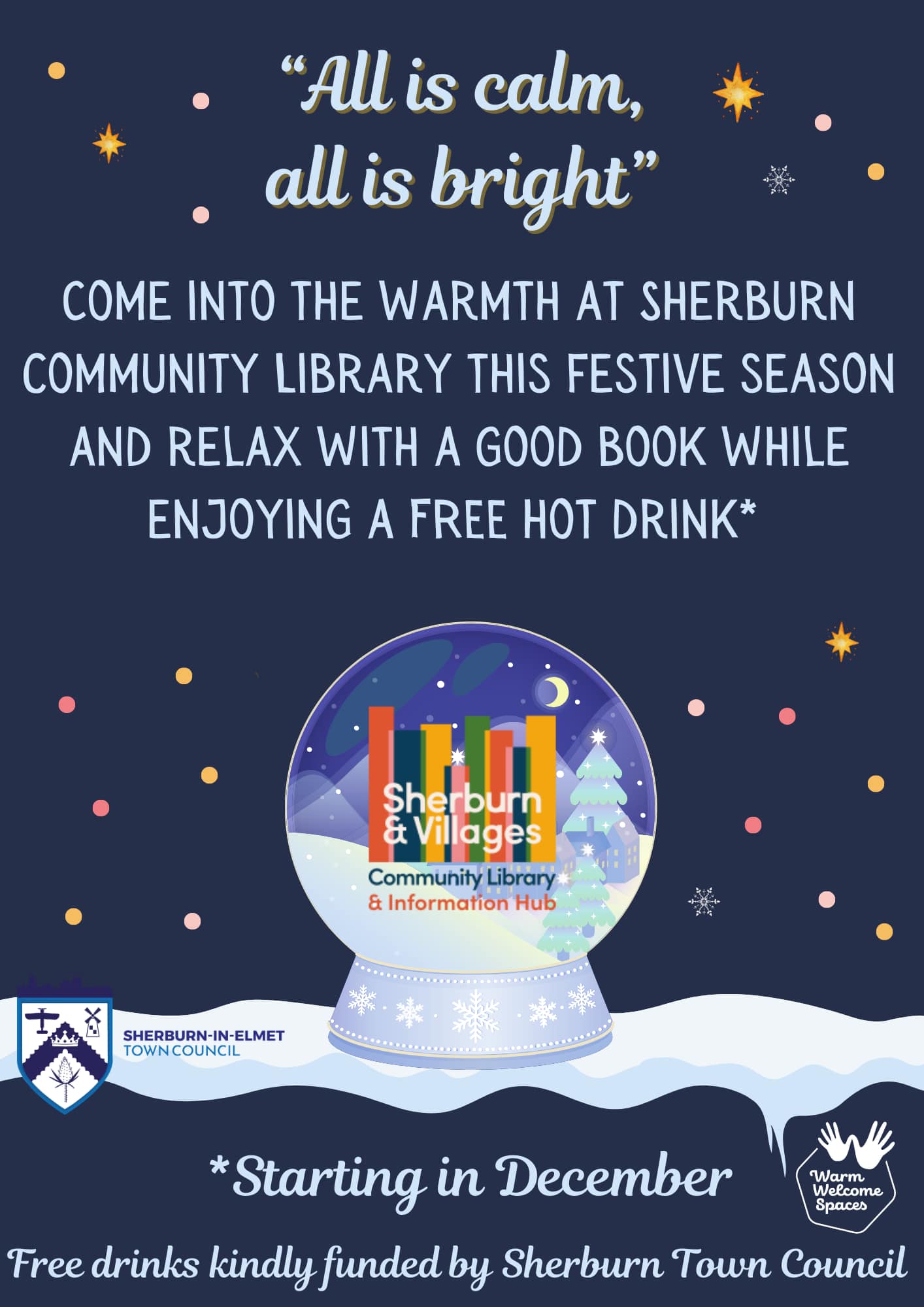 FREE HOT DRINKS are back at Sherburn & Villages Community Library!