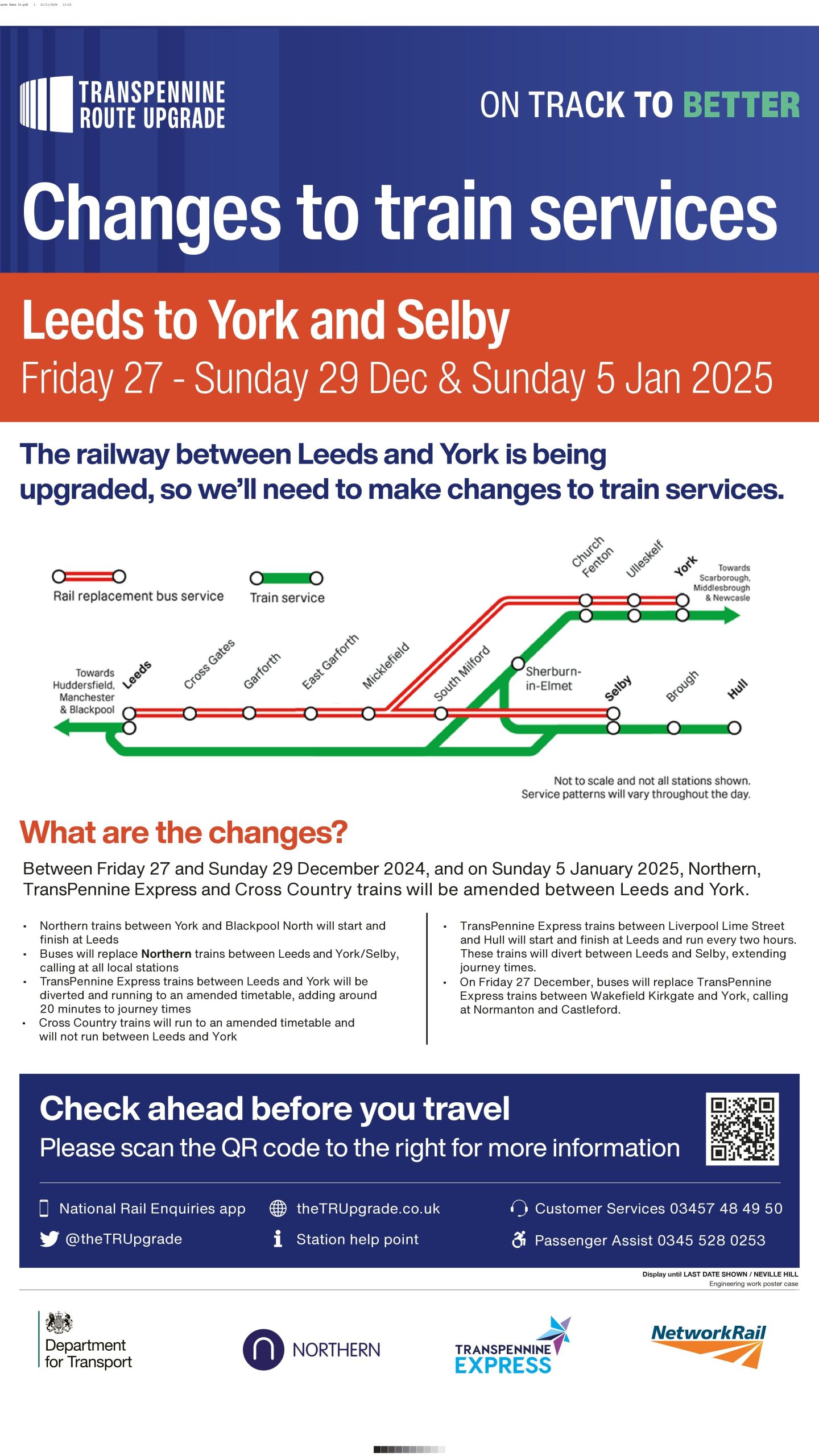 TRU - Xmas Period changes